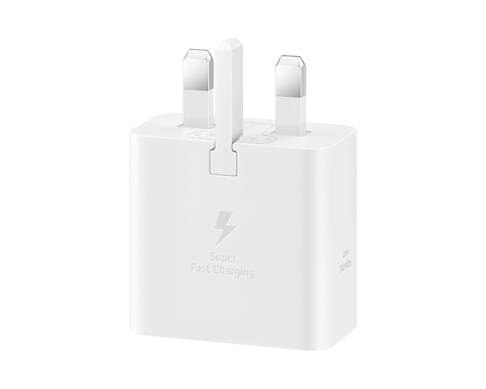 شاحن سامسونج بقوة 25 واط USB-C| أبيض شاحن سامسونج بقوة 25 واط USB-C| أبيض